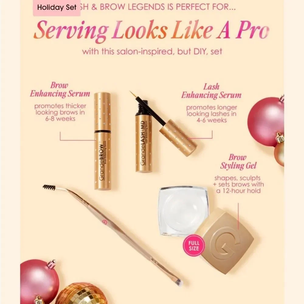Grande Lash & Brow Legends 4Pc Set (NIB) Gold